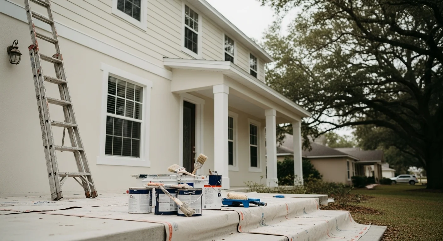 Professional interior painting in residential home