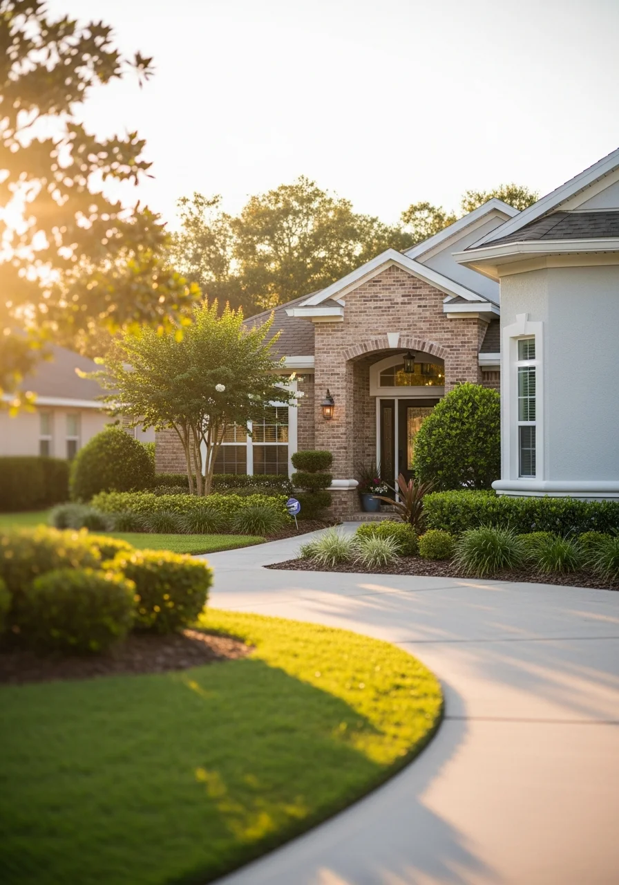 Spring Hill property entrance with landscaping and home exterior showing the area's established neighborhood character.